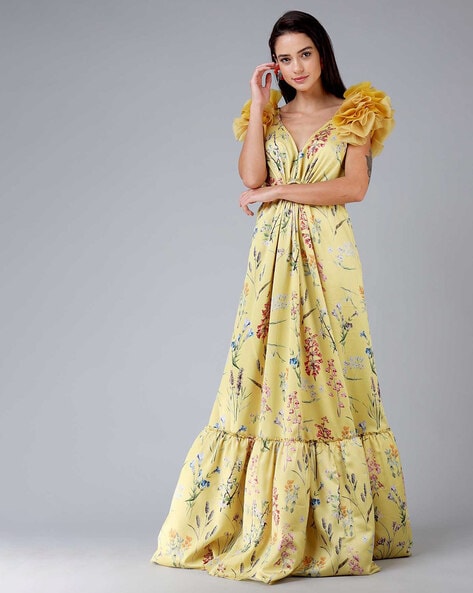 Floral Flower print Anarkali Dress - 42 / Ships within 2-3 weeks | Vestidos  para señoras largos, Vestidos de verano para mujeres, Vestidos para  cristianas