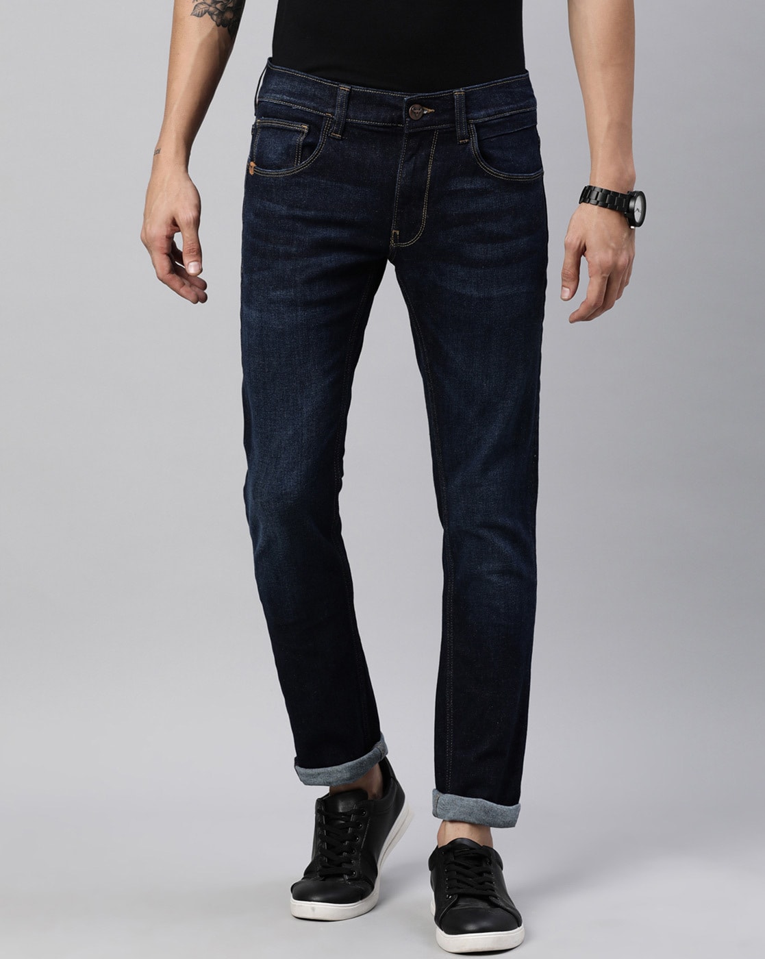 blue jeans with expandable waist