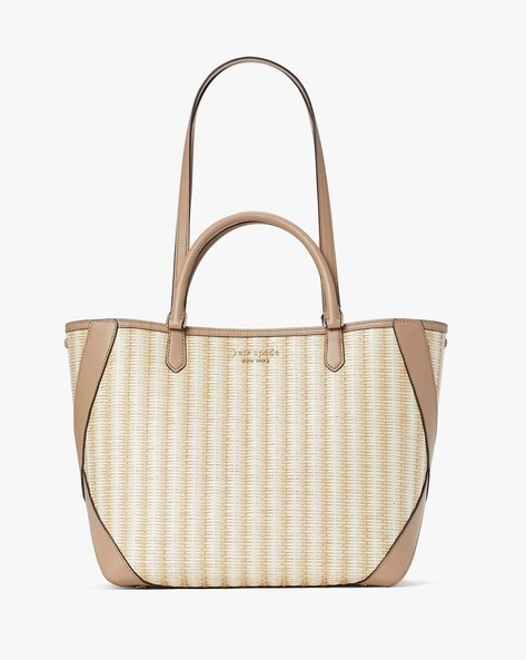 Luxe Stripe Straw Tote