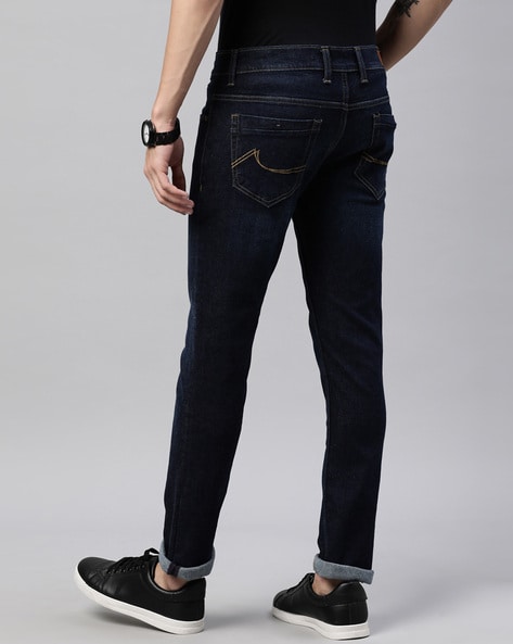 blue jeans with expandable waist