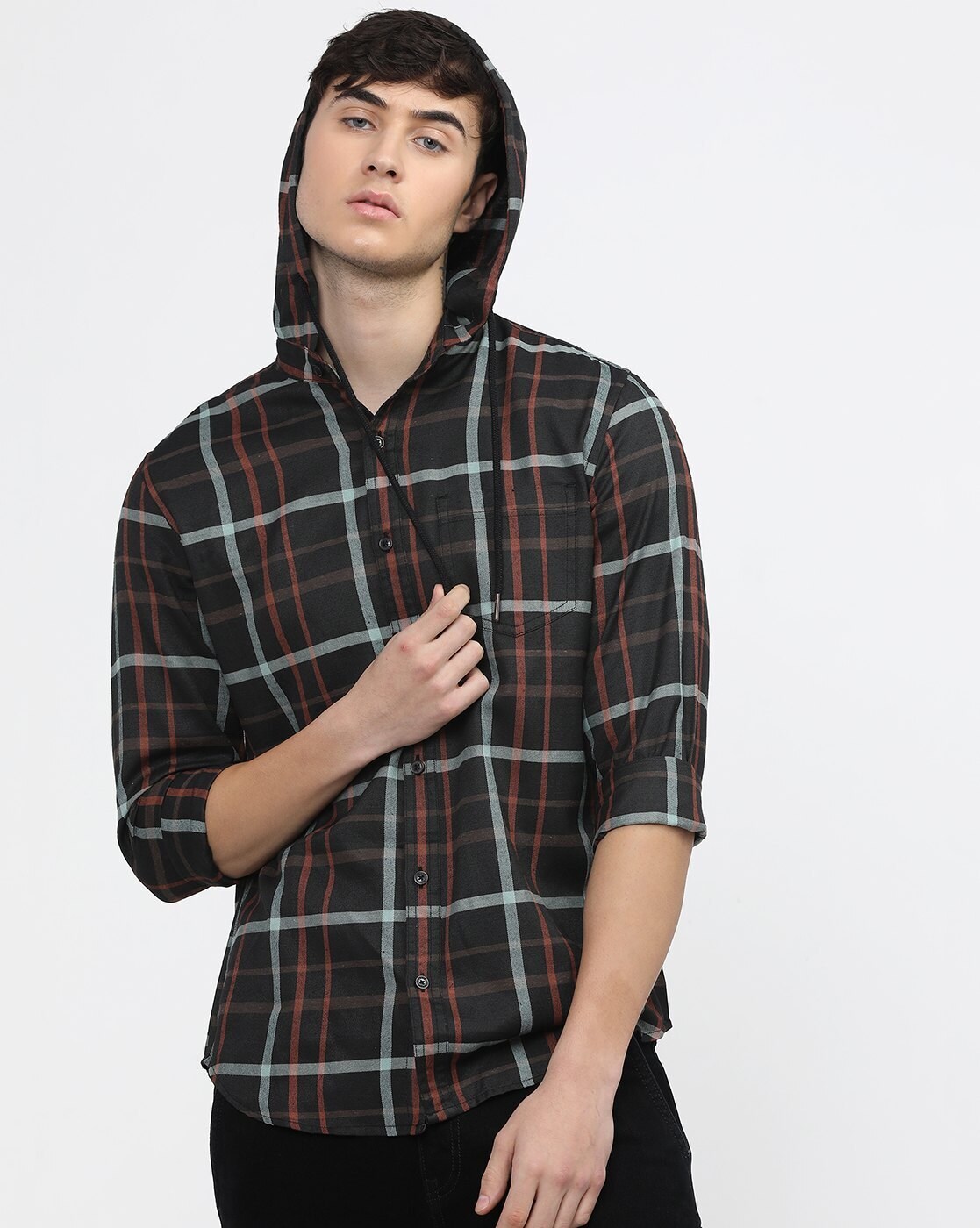 Men Hooded Shirts - Buy Hooded Shirts Online With Discounted Pricing At  Ketch