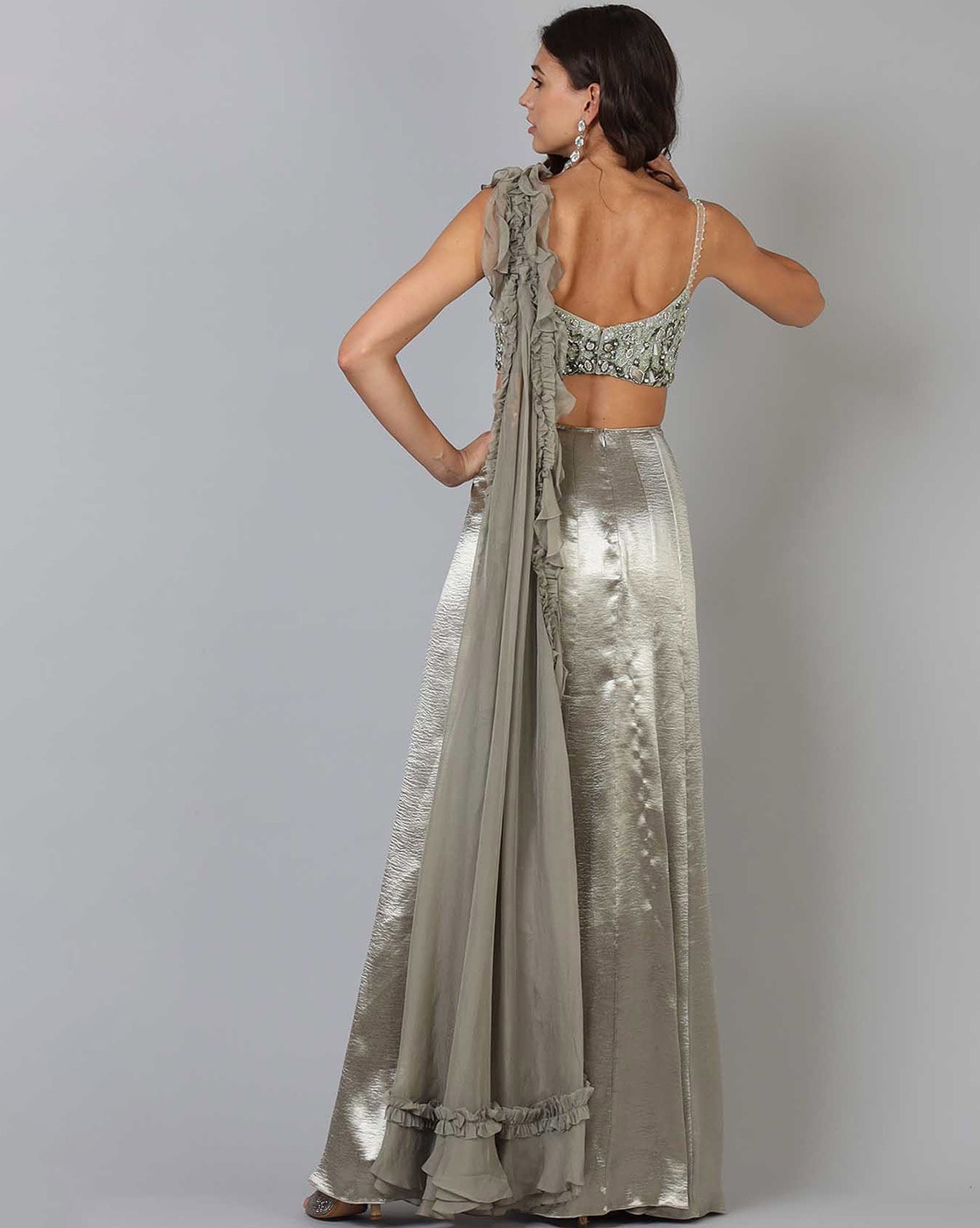 Esana Silver Gown – GlamEdge Dress & Gown