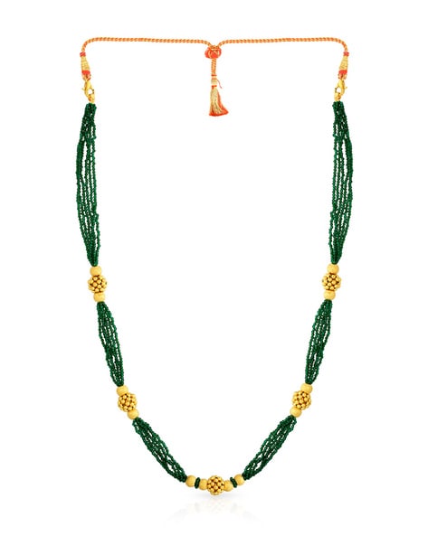 NL2849 Antique Style Medium Necklace Gold Red Green Stones Combination  Haram Low Price | JewelSmart.in