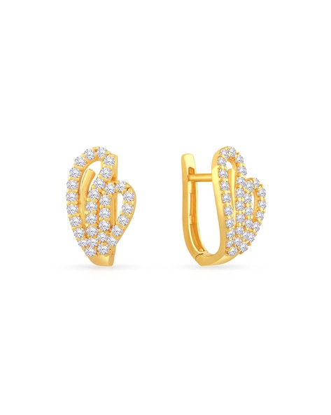 Buy Golden Tone Moon Shape Traditional Pressing EarringsBugadi Earrings ClipOnPress In Earrings For Stylish Women Online  Anuradha Art Jewellery