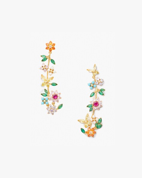 kate spade new york Fleurette Statement Crystal Drop Earrings | Dillard's