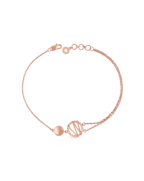 Multi Hearts Charm Anklet Ankle Bracelet For Women Beaded Ball Chain Rose  Gold 25 Microns Vermeil Adjustable  Amazonin Jewellery