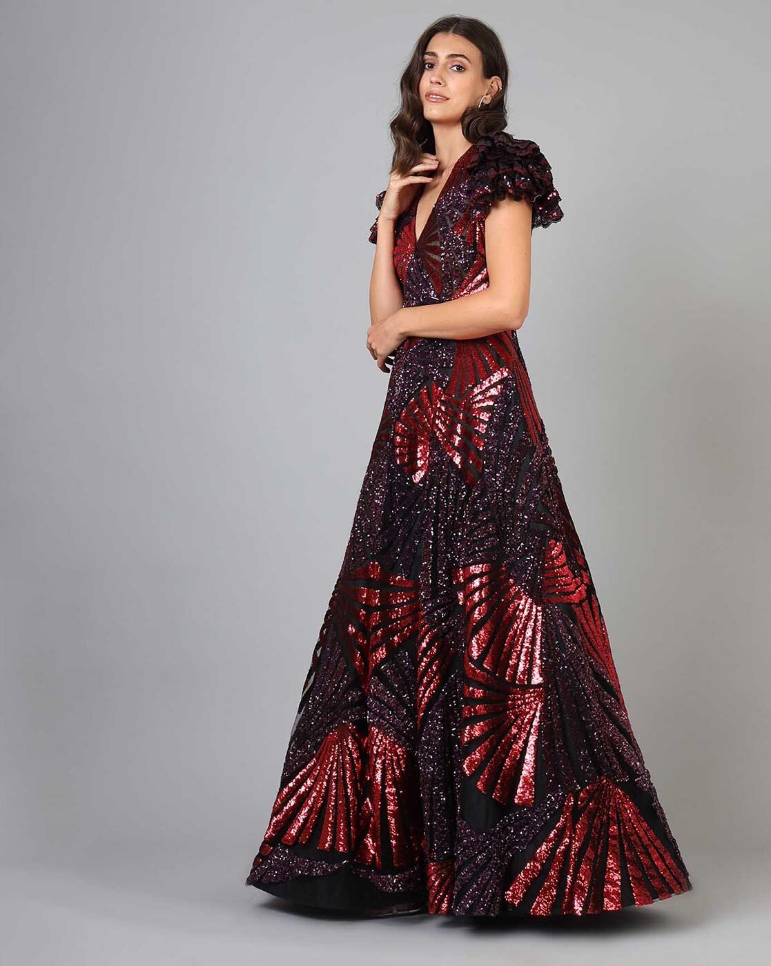 Net Floor Touch Length Ground Gown