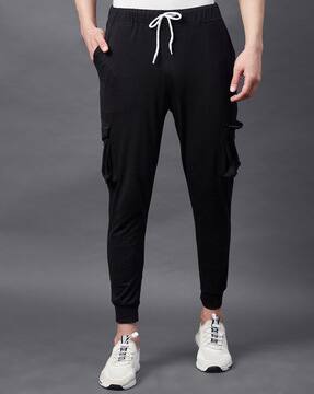 Buy Black Track Pants for Men by RIGO 