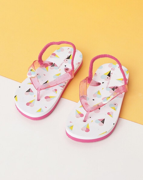 Buy WHITE PINK Flip Flops Slipper for Girls by FAME FOREVER BY