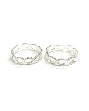 darshraj 925 Sterling Silver Infinity Toe Ring-picture-26
