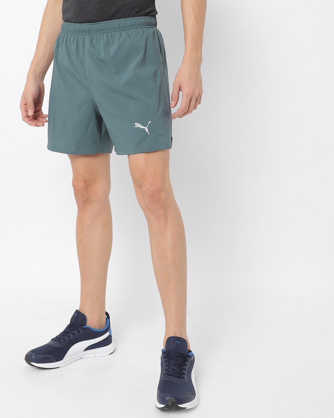 puma mid rise shorts with elasticated waist