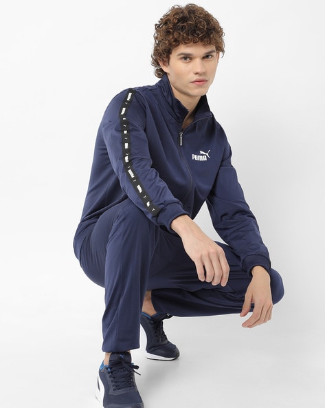 Puma tracksuit cheap navy blue