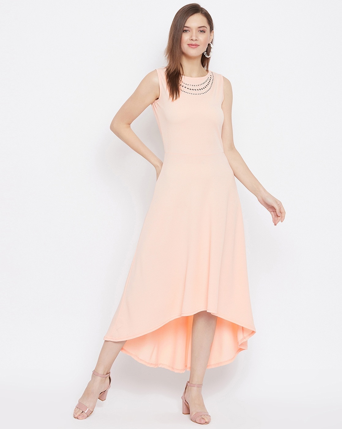 Asymmetrical Peach Dress