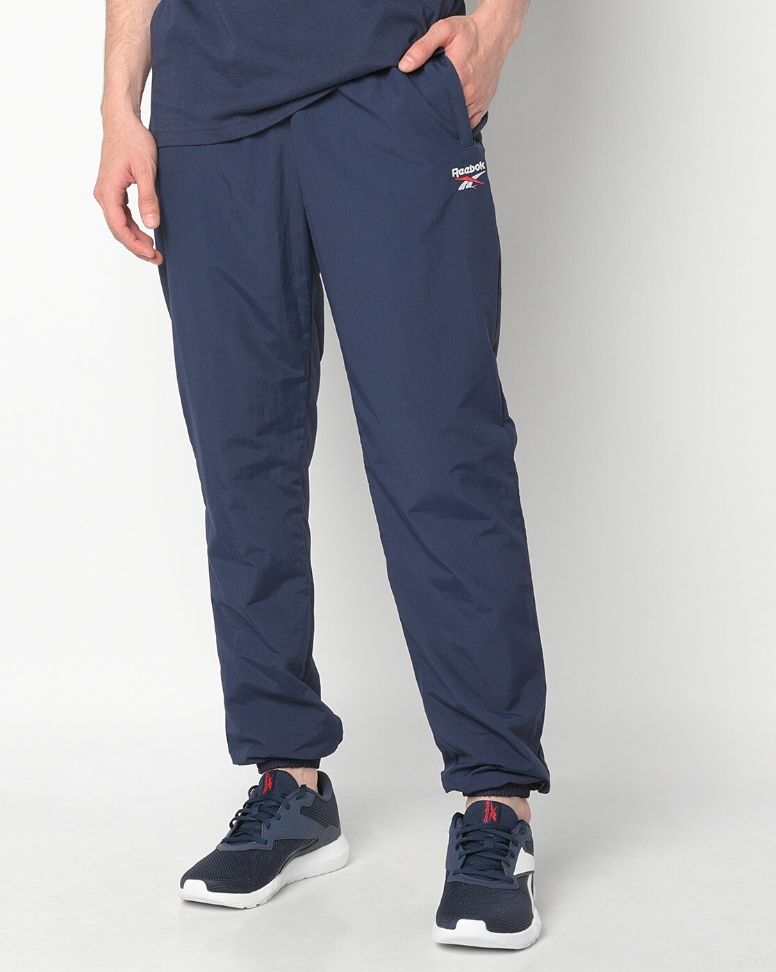 Buy Reebok Classic Women Navy Blue Printed Classic Track Pants - Track Pants  for Women 8974421