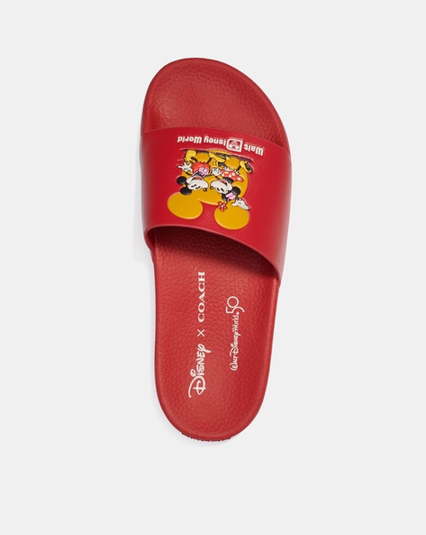 Coach best sale red slides