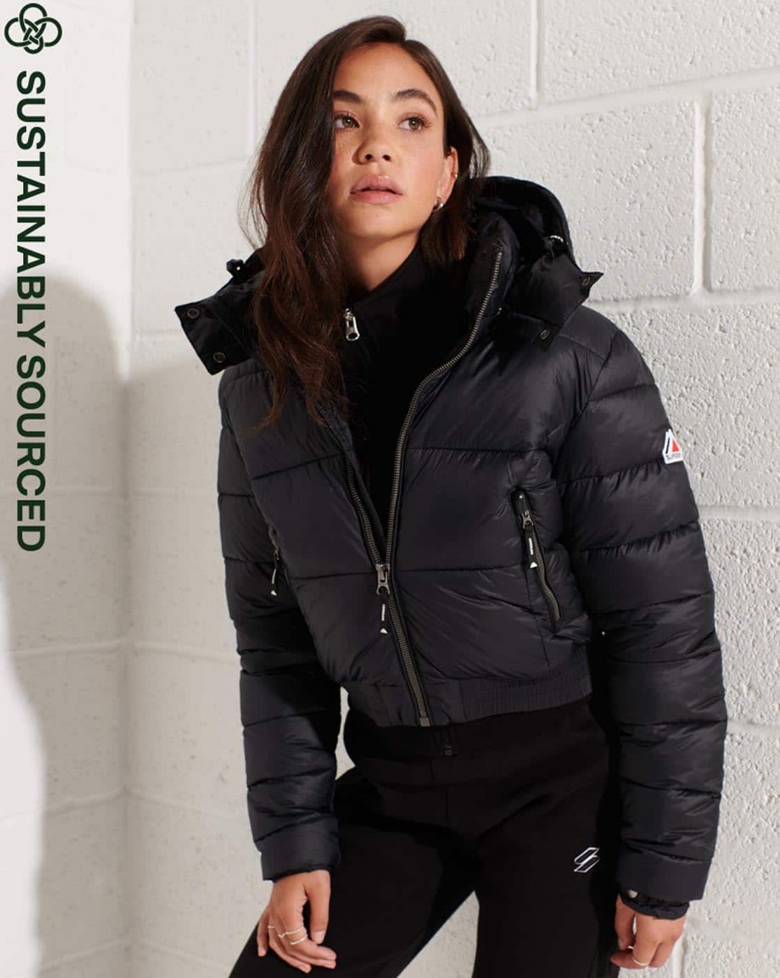 Bomber Jacket Superdry Fuji Jacket Women's Black Superdry