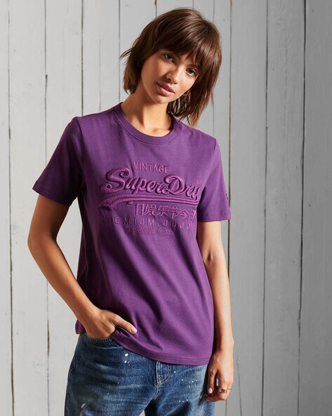 Superdry purple outlet shirt