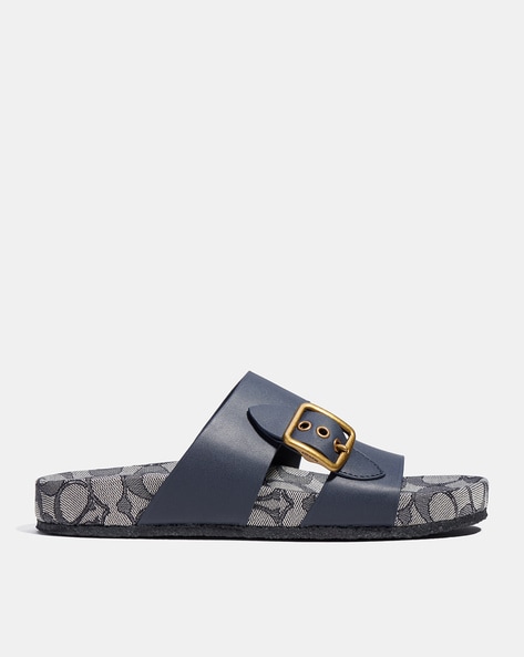 Coach navy blue discount sandals