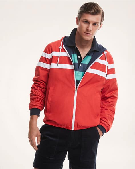 Buy BROOKS BROTHERS Reversible Water-Repellent Zip-Front Hoodie