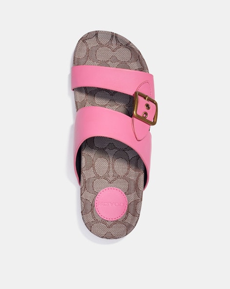 Addison Slip On Sandals with Buckle Accent