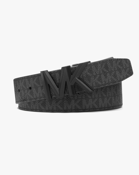 Buy Michael Kors Reversible Leather Logo Buckle Belt | Black Color Men |  AJIO LUXE