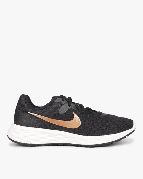 nike revolution 5 women's black and gold