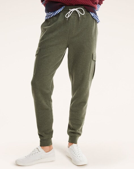 Buy BROOKS BROTHERS Slim Fit Joggers with Drawstring Waist Olive Color Men AJIO LUXE