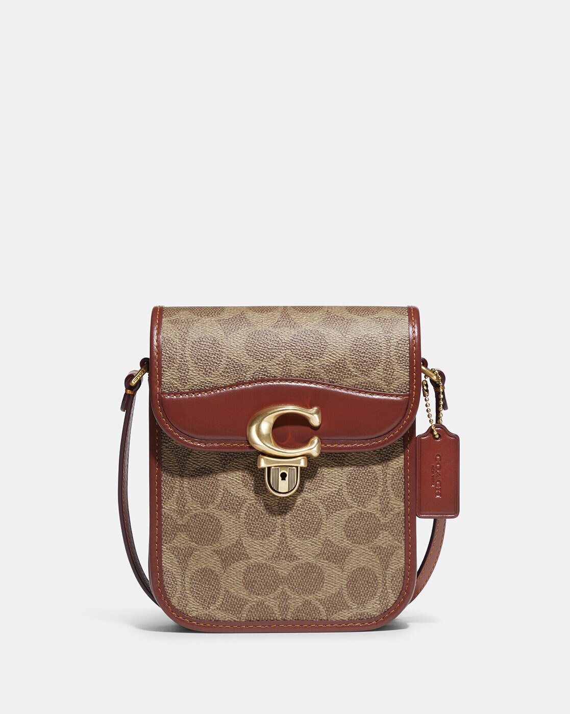 Buy Coach Tall Studio Crossbody Bag in Signature Canvas | Brown Color Women  | AJIO LUXE