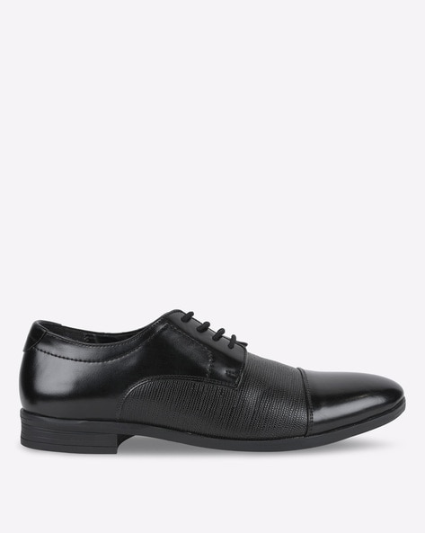 San Frissco Cap-Toe Textured Derby Shoes