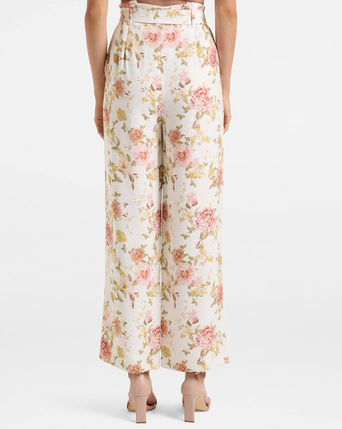 Buy Cream Trousers \u0026 Pants for Women by 