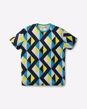 pepe jeans Geometric Print Round-Neck T-shirt-picture-29