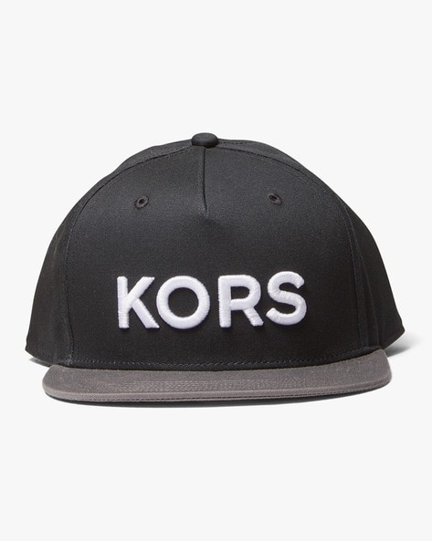 Buy Michael Kors Kors Embroidered Flat Brim Baseball Hat | Black Color Men  | AJIO LUXE