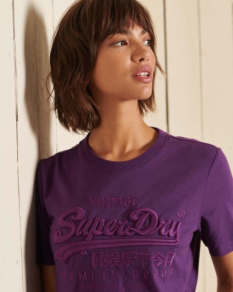 Buy Purple Tshirts Women by SUPERDRY for Online