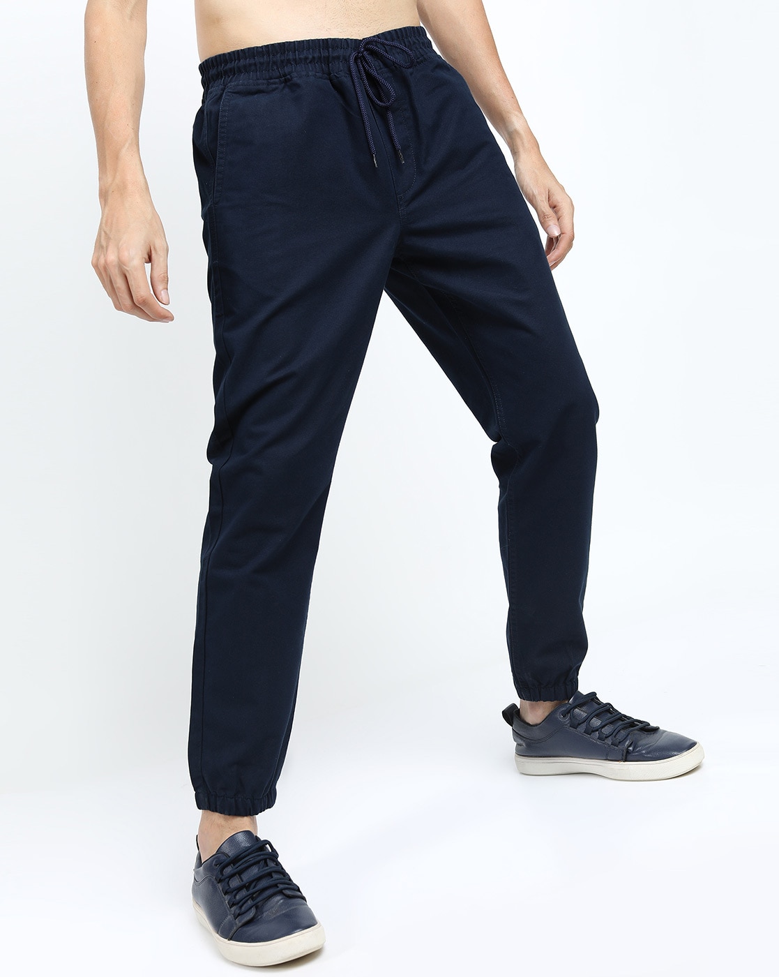 HIGH WAIST NAVY BLUE JOGGER PANTS SMALL SIZE – Daigen&Co.