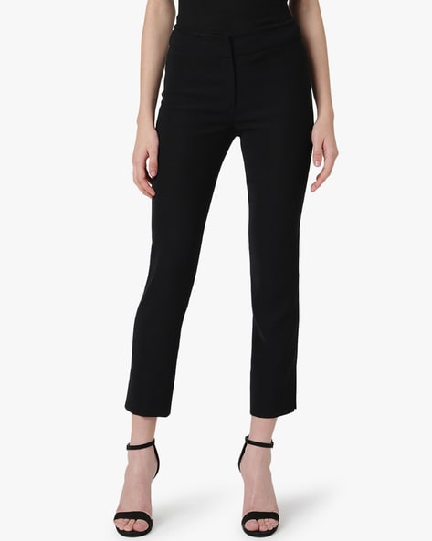 Buy RARE Solid Regular Fit Polyester Women's Casual Trousers | Shoppers Stop