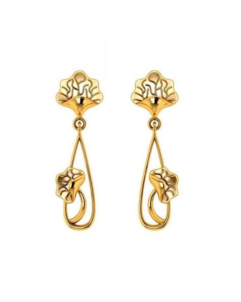 Dawn Pearl Earrings (Yellow ) - R Narayan Jewellers | R Narayan Jewellers