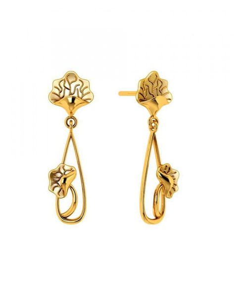 Buy quality 22 carat gold designer hallmark ladies earrings RH-LE726 in  Ahmedabad