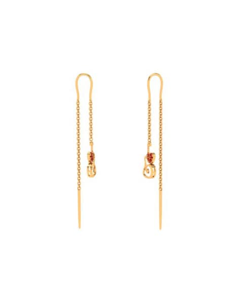Short plain chain ear threader – Online Shop Loveisajewelry