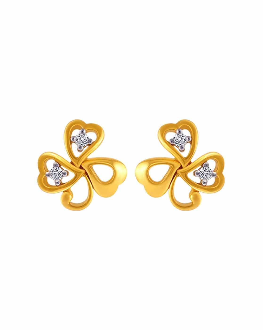 2020 Latest Gold Stud Earrings Design For Ladies|#Light Weight Gold #Stud  Earrings|Gold Tops D… | Gold earrings models, Gold earrings for women, Gold  earrings studs