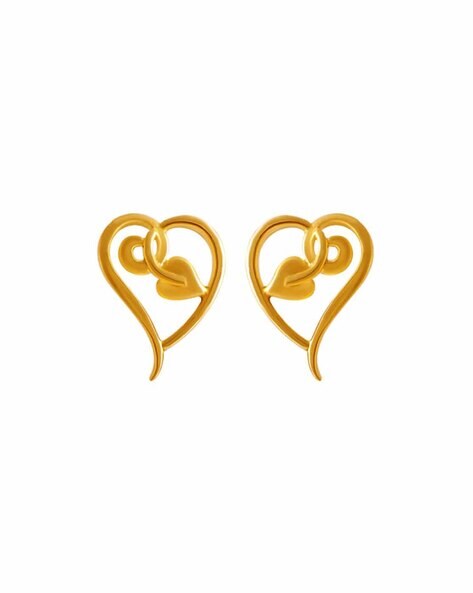 Buy Gold Heart Earrings - Joyalukkas