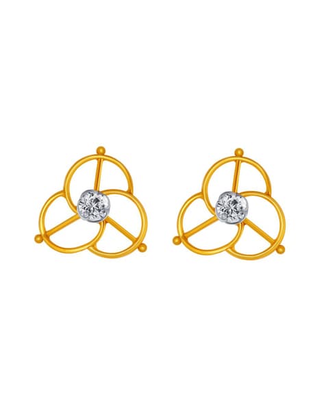 18ct Gold, Diamond Solitaire Earrings 2=.50ct | Stewart Dawsons