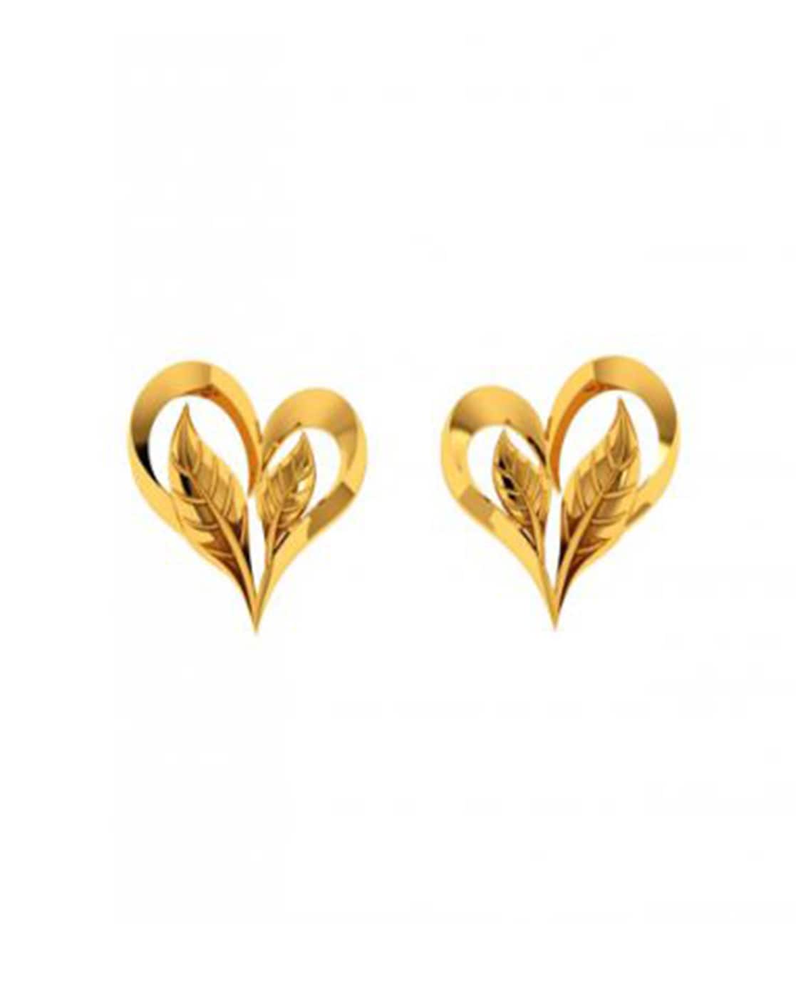 Aggregate 83+ gold earrings leaf design best - esthdonghoadian