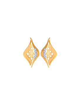 Yellow Gold Studded Earrings