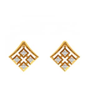 Yellow Gold Stud Earrings