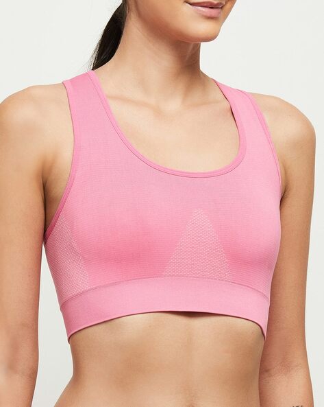 hot pink sports bra