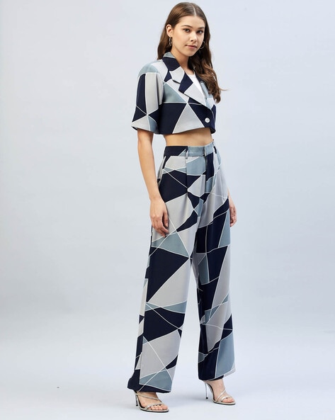 GEOMETRIC PRINT TROUSERS  Multicoloured  ZARA India