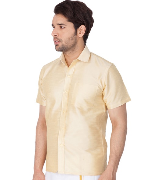 Gold short sleeve shirt sale