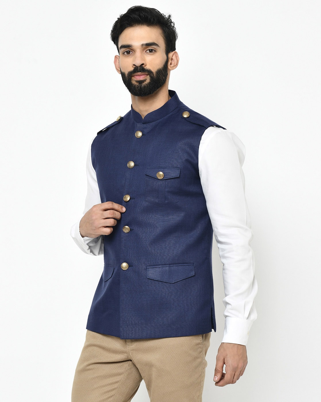 Buy online Multi Colored Printed Nehru Jacket from Jackets for Men by  Hangup for ₹1299 at 68% off | 2024 Limeroad.com