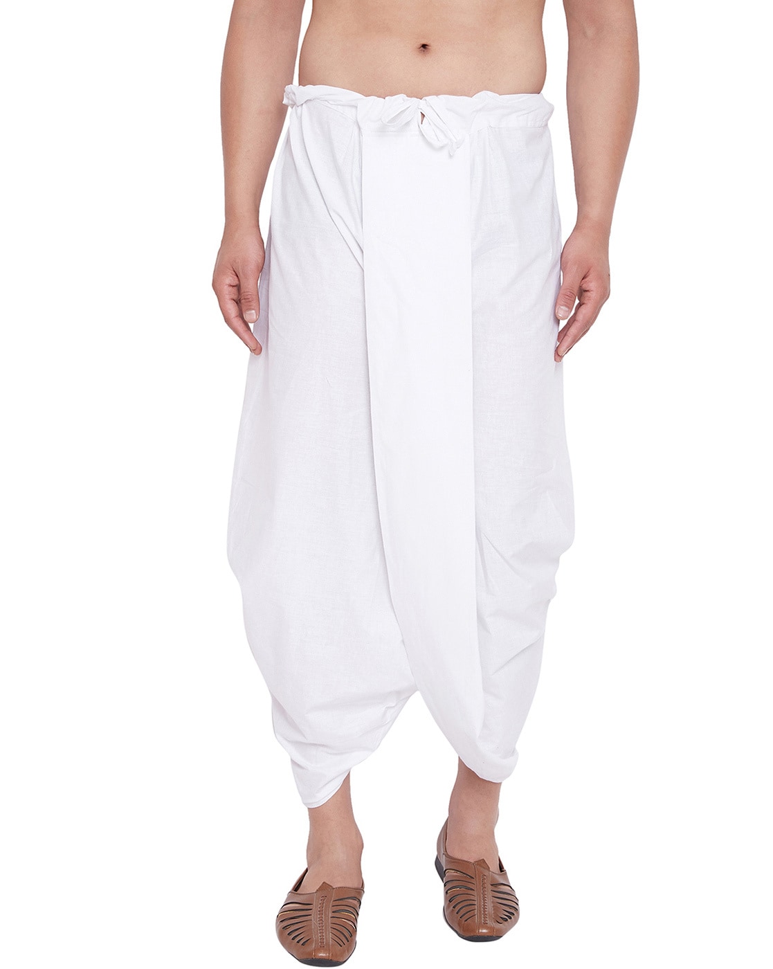 mylooms Pure Cotton Mens & Womens Lace Up Drawer Under Wear/Under Wear for  Dhoti 2pcs (S : 80 cm) White : : Clothing & Accessories