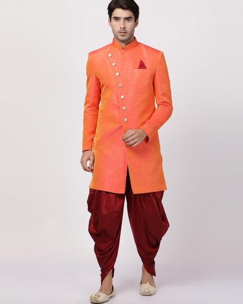 Kisah Sherwanis : Buy Kisah Pink Printed Sherwani Kurta And Dhoti Pant With  Dupatta (Set Of 3) Online | Nykaa Fashion.